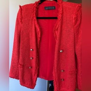Zara red blazer